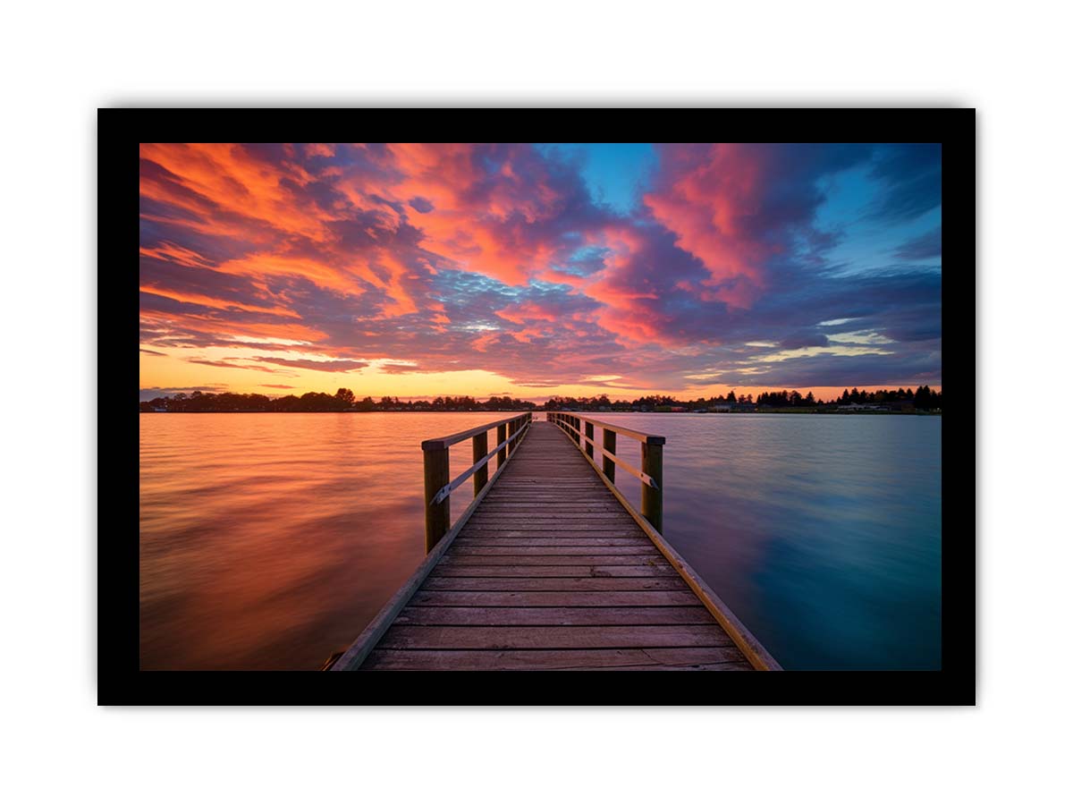 JetGirl Art Jetty Sunset Canvas Art Print Premium Quality - Rosetta Creative Boutique